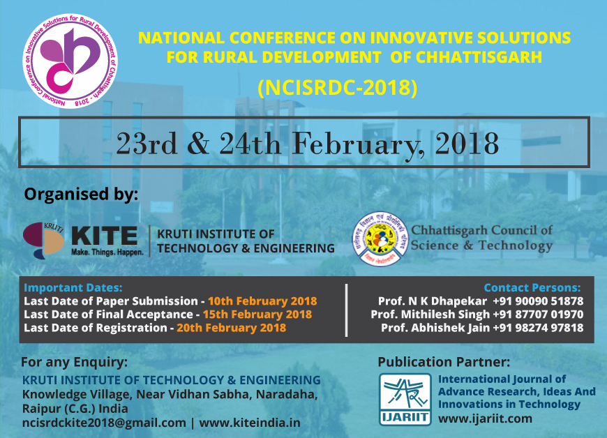 Conference Banner NCISRDC - Ijariit Open Access Journal - Highly Impact Factor and Indexing
